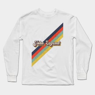 retro vintage color John Legend Long Sleeve T-Shirt